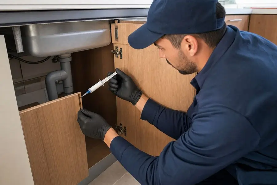 Technician injecting treatment into a damaged timber edge